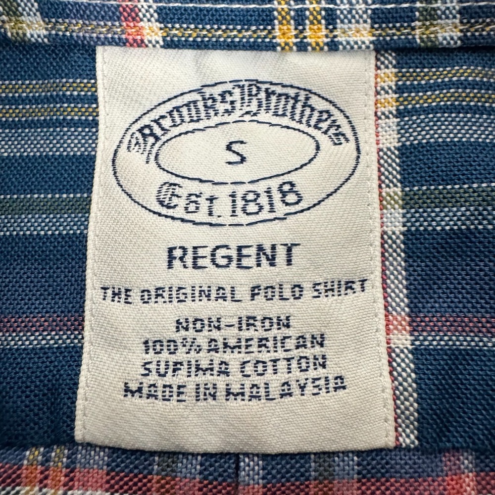 Brooks Brothers Regent Button Down Shirt Long Sleeve Plaid Cotton Mens Small S - Picture 5 of 13